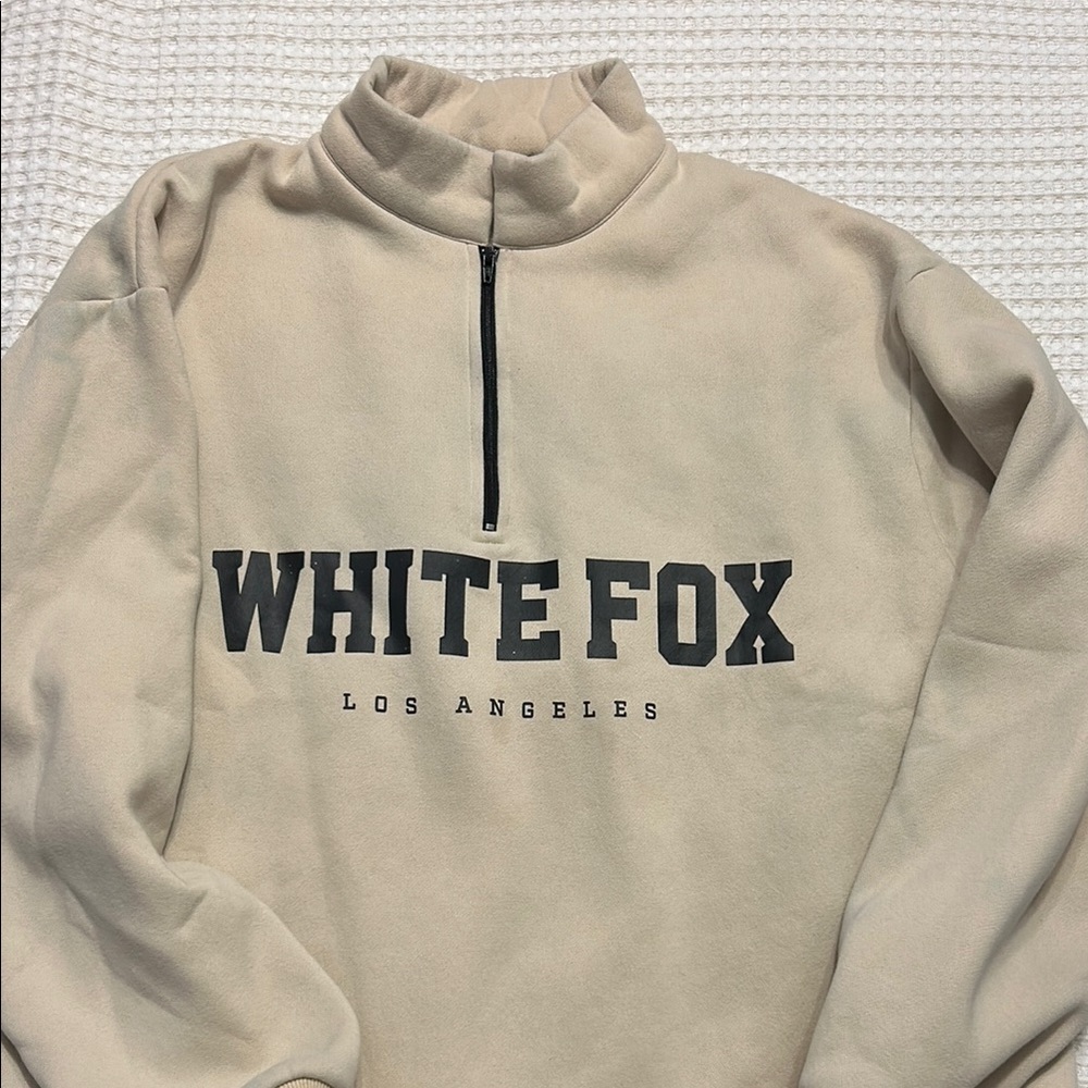 Women’s White Fox Cream Sweatshirt